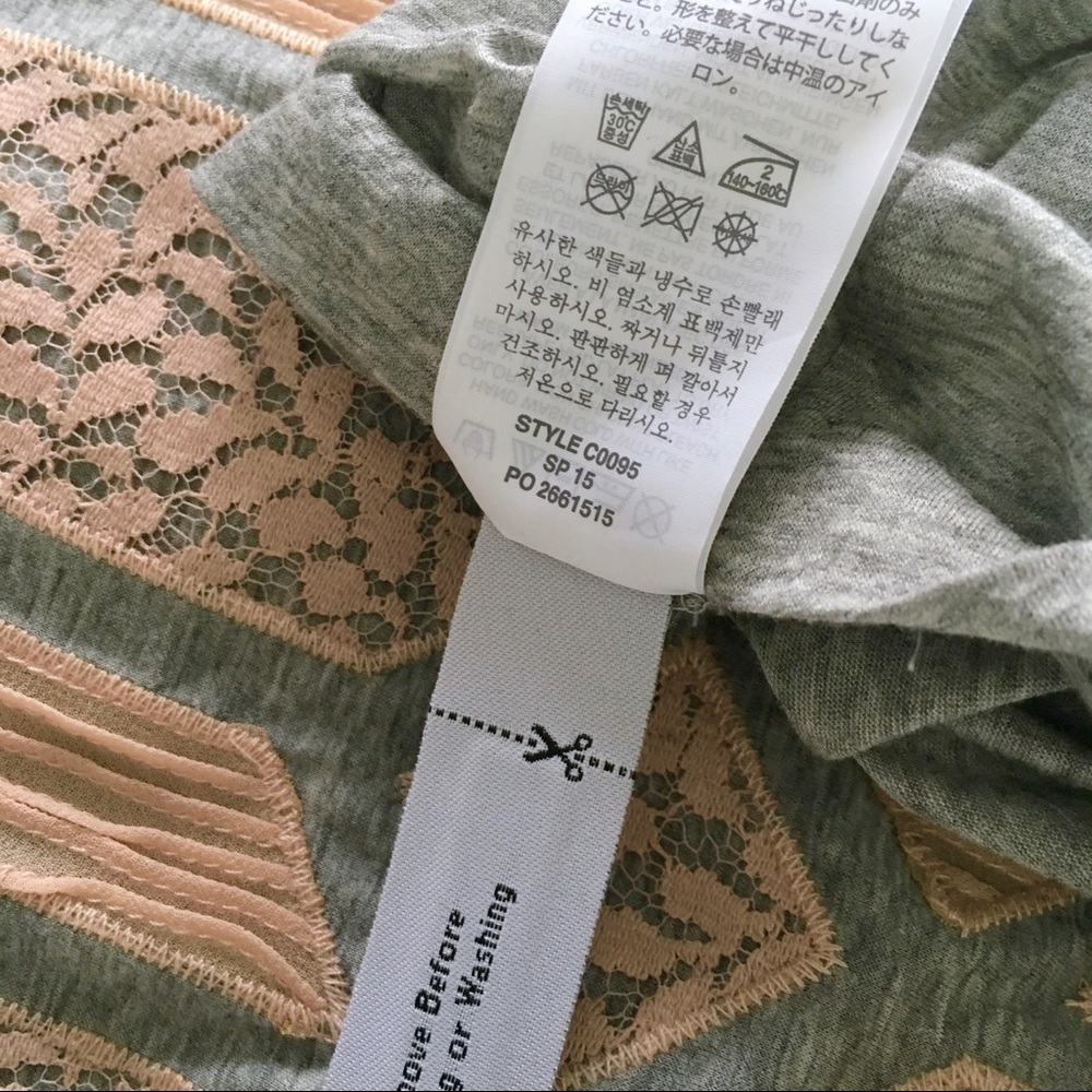 J Crew Lace Applique Tank Top, Like New - Picture 6 of 8